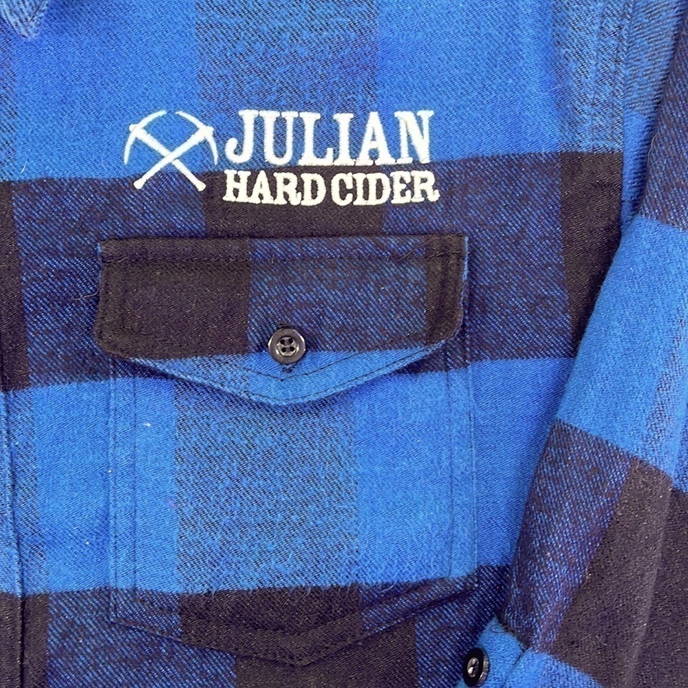 Burnside Button-Up Julian Hard Cider Flannel Plaid size XL Limited Edition - Picture 2 of 8